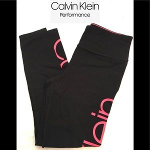 CALVIN KLEIN PERFORMANCE LOGO HIGH WAIST LEGGINGS